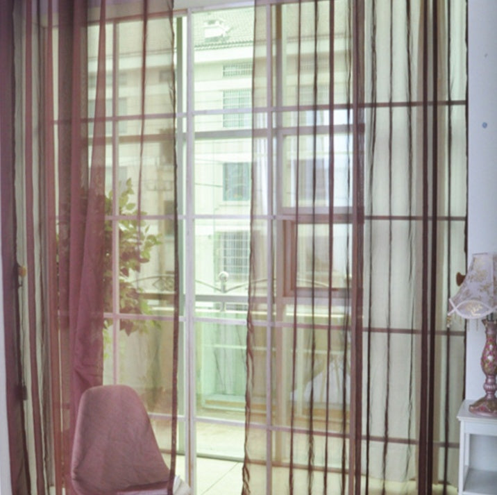 CModern Solid Tulle Sheer Curtains for Living Room