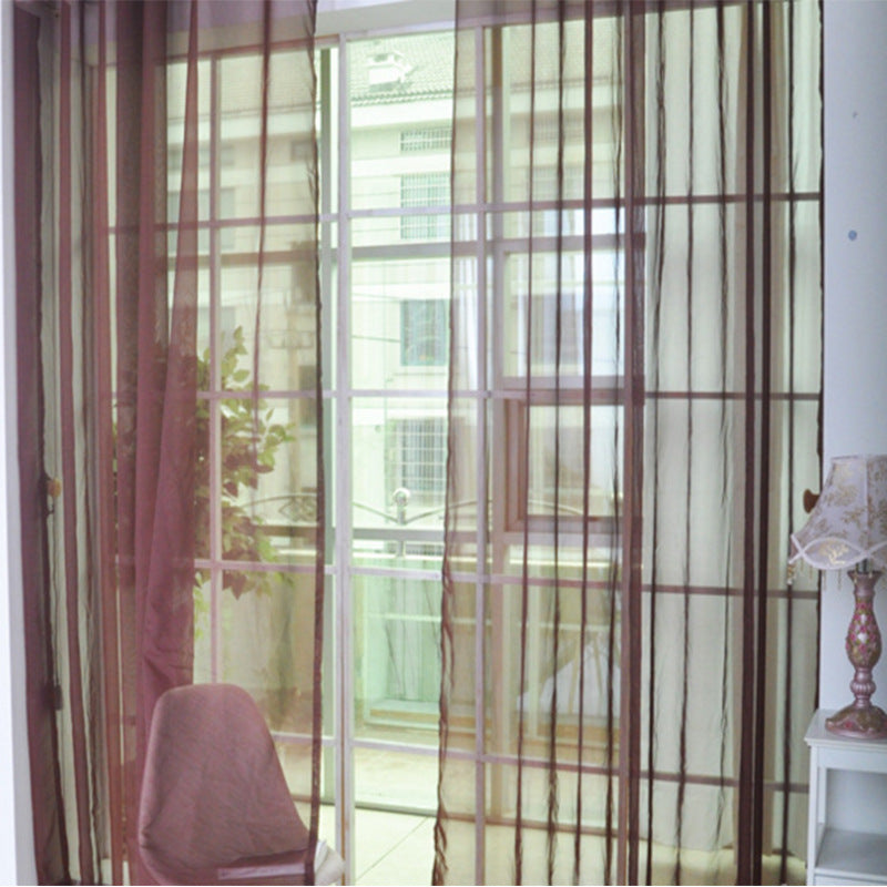 CModern Solid Tulle Sheer Curtains for Living Room